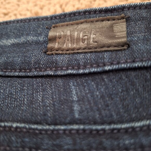 PAIGE Manhattan Jeans - Dark Blue - Picture 8 of 9